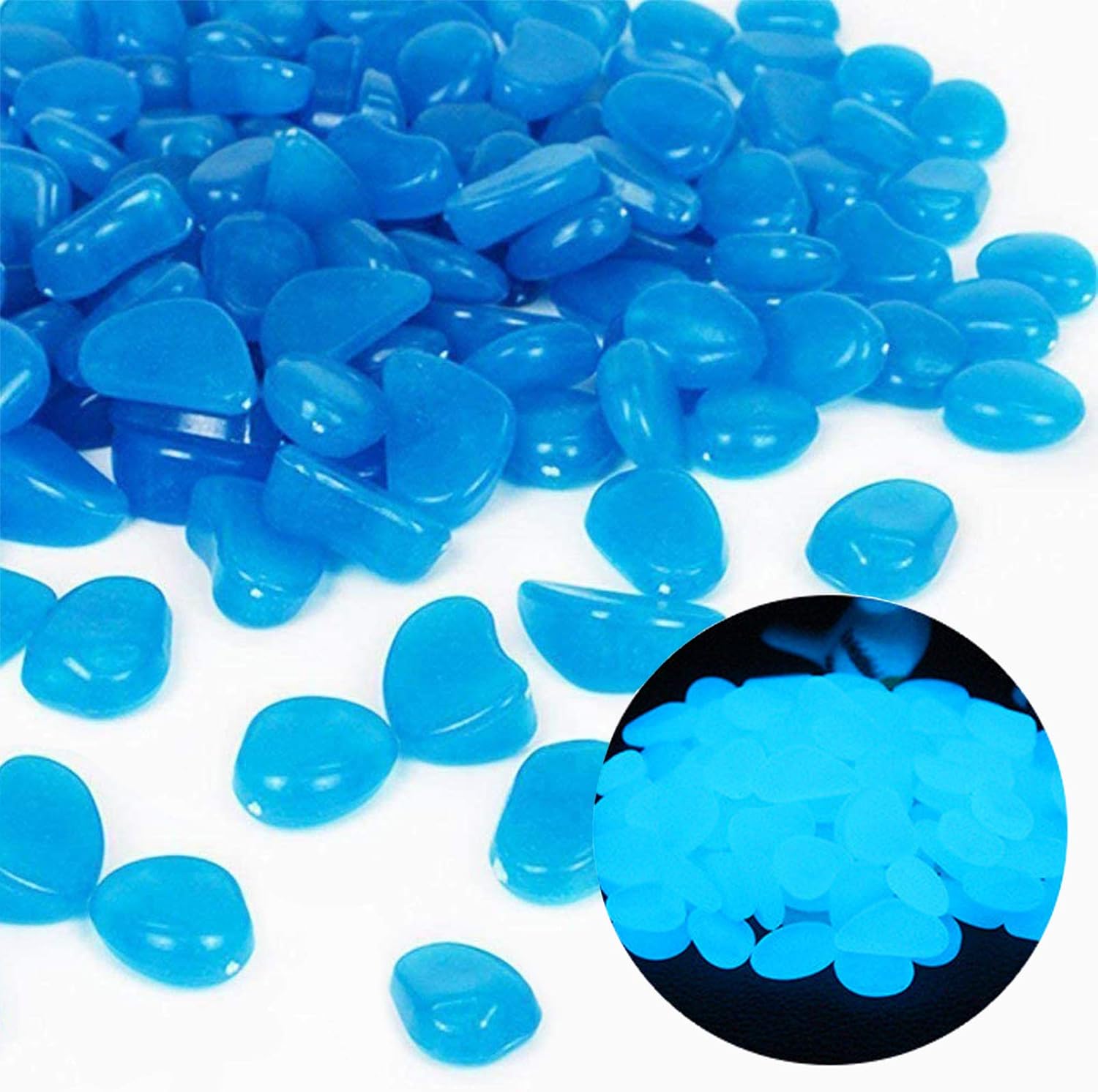 Ocean Aquarium - Roches d'aquarium scintillantes, galets bleus pour