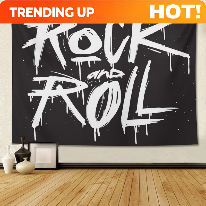 Live Rock - Tapisserie Rock & Roll personnalisable -