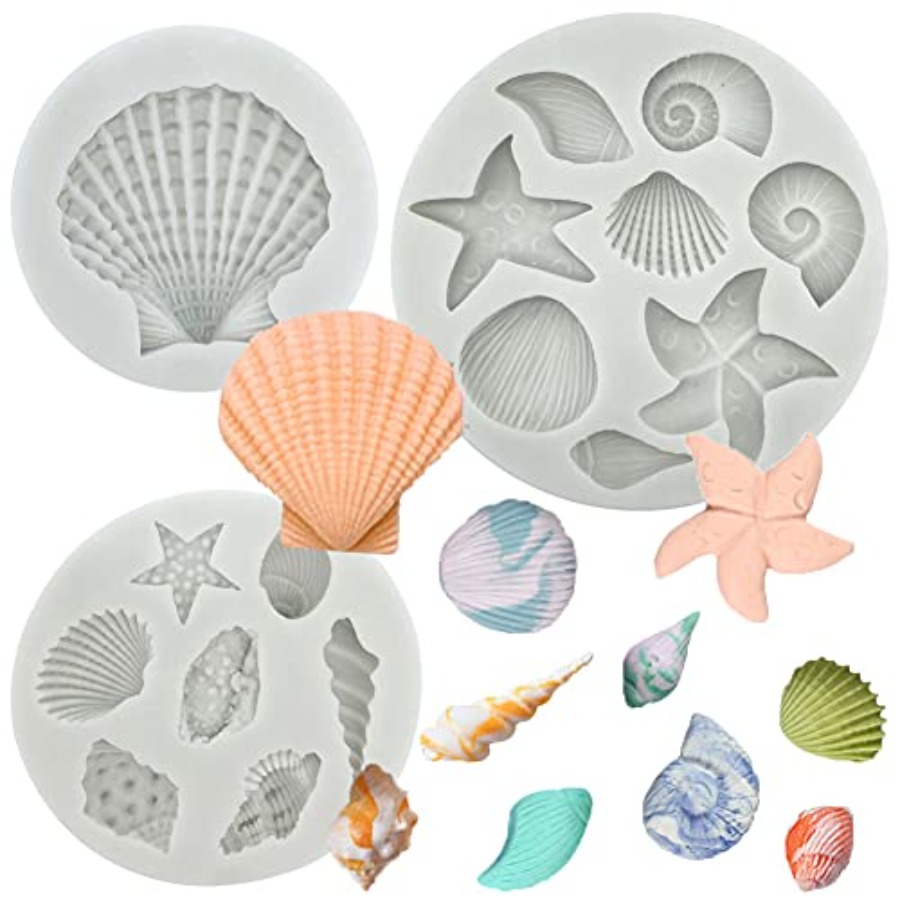 3 moules en silicone à thème m - Marine Coral avis et prix