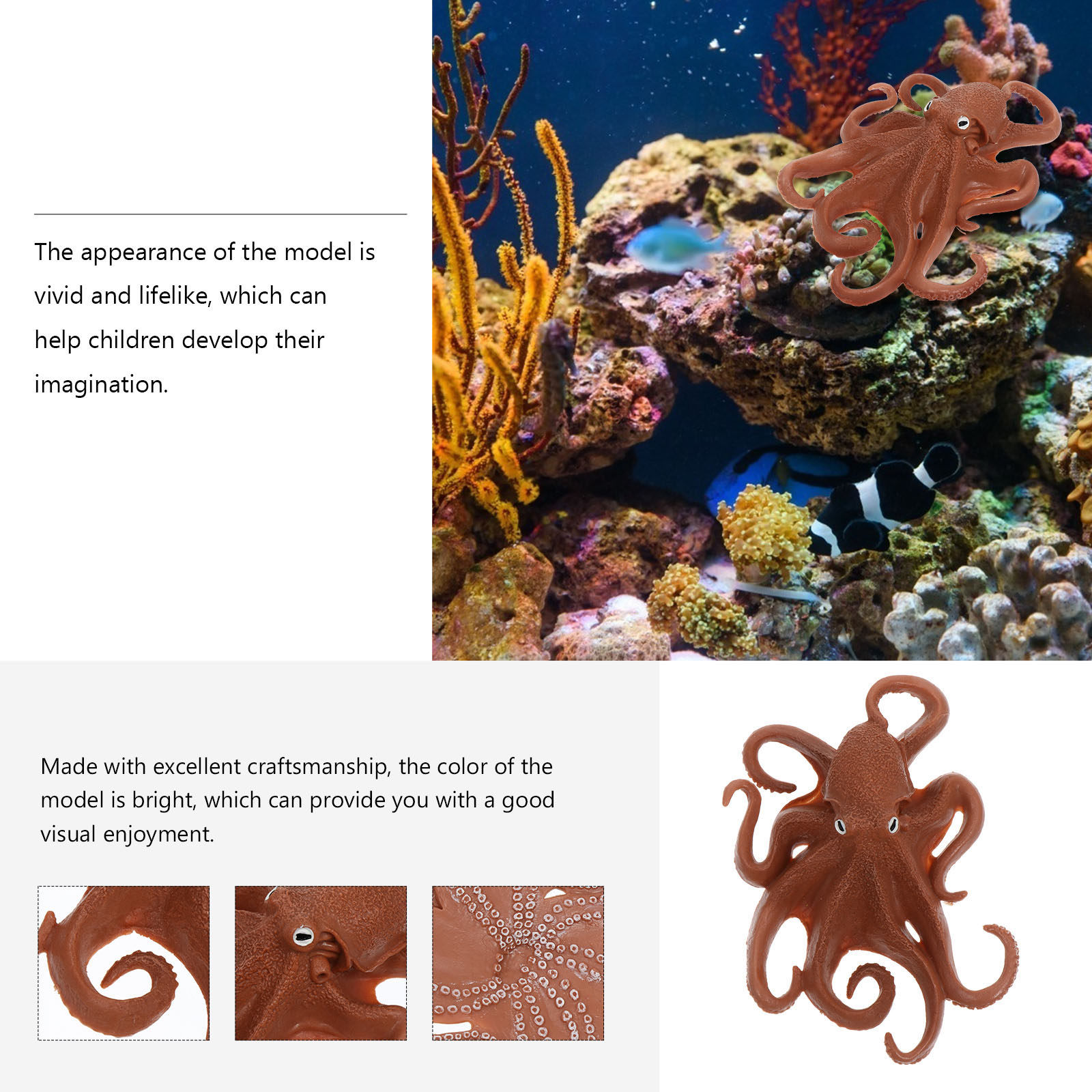 1 pièce, figurine de poulpe en - Ocean Aquarium avis et prix